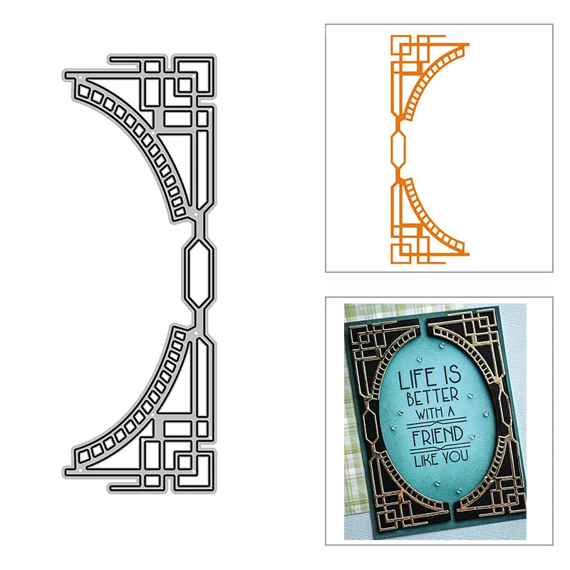 

2022 новые изящные овальные арочные металлические Вырубные штампы для скрапбукинга и изготовления открыток своими руками декоративная форма для тиснения без штампов