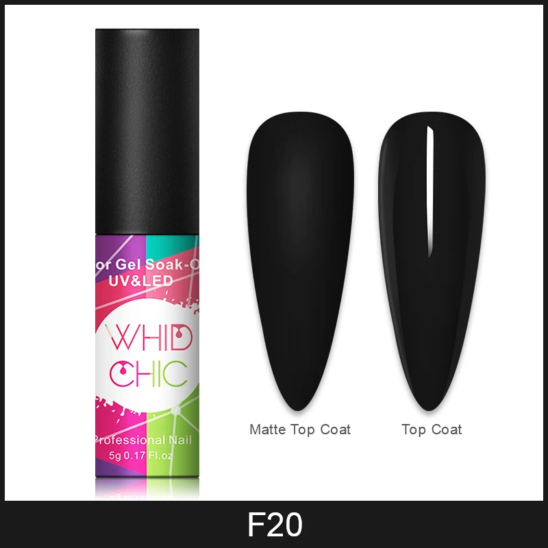 F20 WHID CHICL 1 бутылка 5 мл Цветной Гель-лак для ногтей Чистый Розовый Фиолетовый Синий стойкий УФ-лак для ногтей - Цвет: F20
