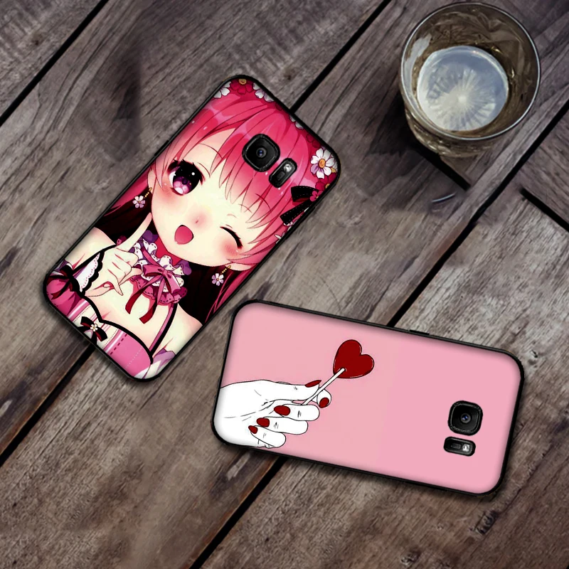 Сексуальные губы красный лак для ногтей Мягкий силиконовый чехол телефона Samsung