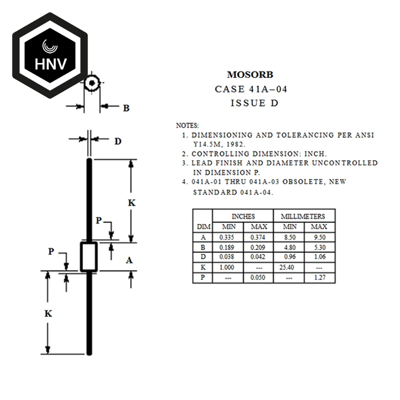 

20Pcs Rectifier diode 1N5822 In5822 3A/40V DO-27
