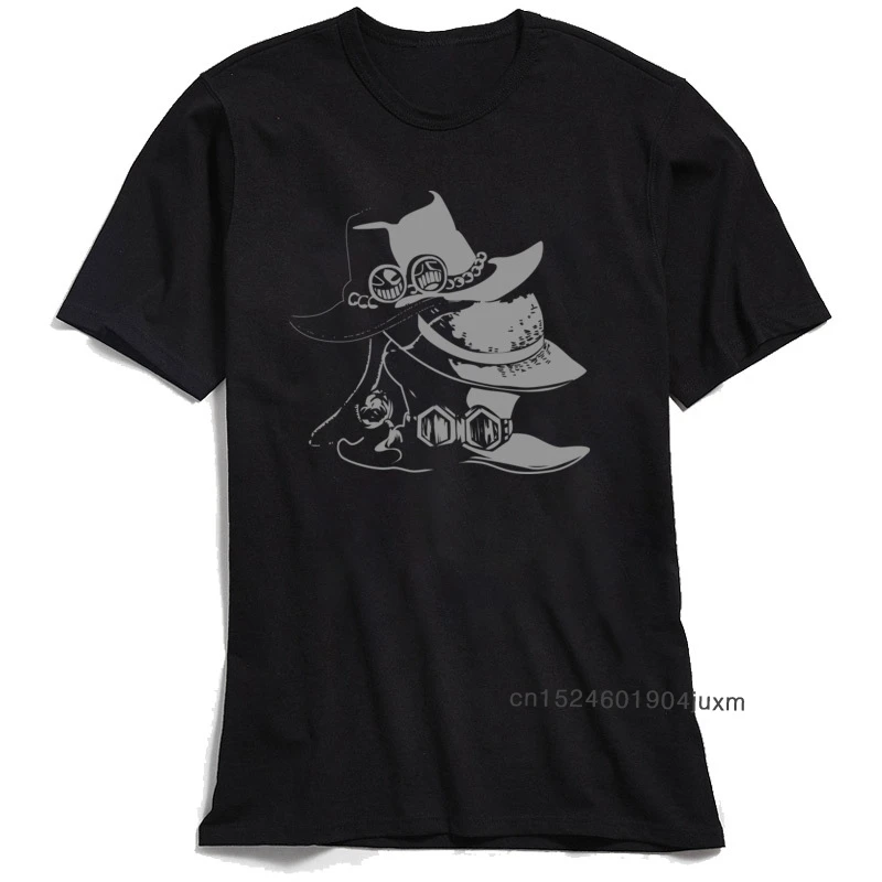

Brother Hats Man Tshirt One Piece Ace Print T Shirt Cowboy 80s T-shirts Summer Fall Tee Shirt Men High Quality 100% Cotton Tops