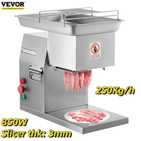 VEVOR Commercial Electric Meat Slicer 250Kg H 850W Stainless Steel 3mm Blades Meat Cutter Slicing Auto Home Kitchen Appliance