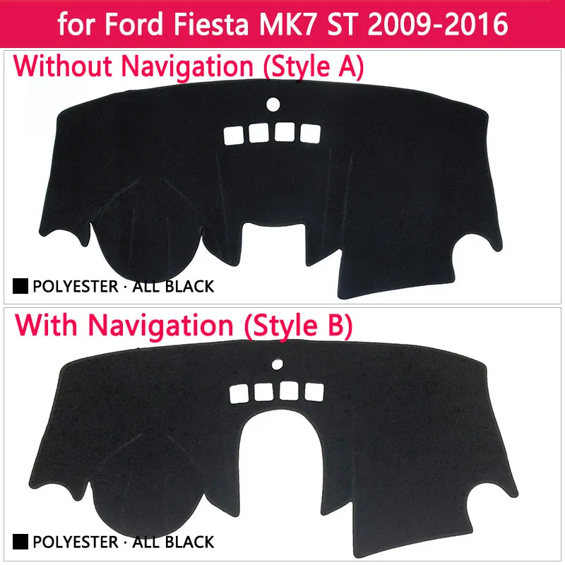 For Ford Fiesta MK7 ST 2009~2016 Car Dash Mat Dashmat Dashboard Cover Sun Shade Board Carpet 2010 2011 2012 2013 | Автомобили и