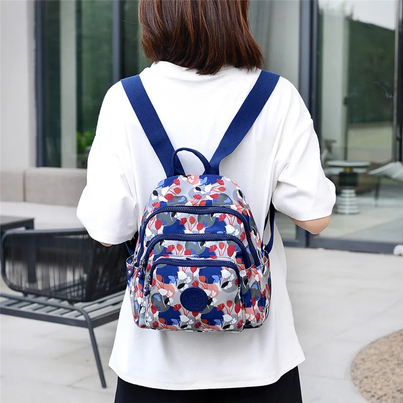 

Multi-layered pockets Printing Women Backpack School Teenagers Lady Bag Rucksack girls Backbag Daypacks Flower Female Backpack