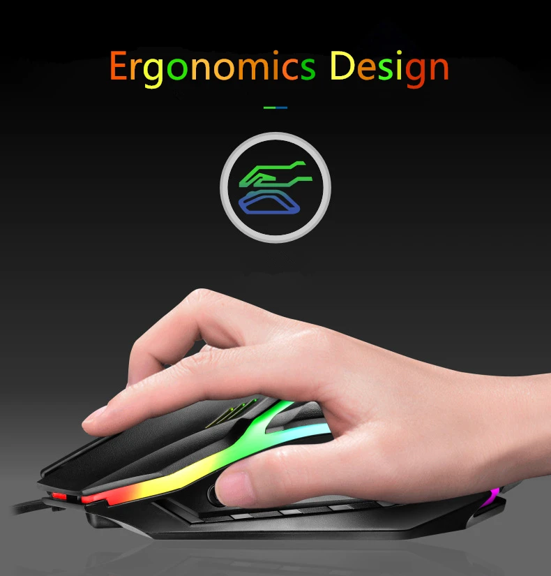 Комбинированная игровая клавиатура и мышь светодиодный комплект для ПК с 2 4 ГГц