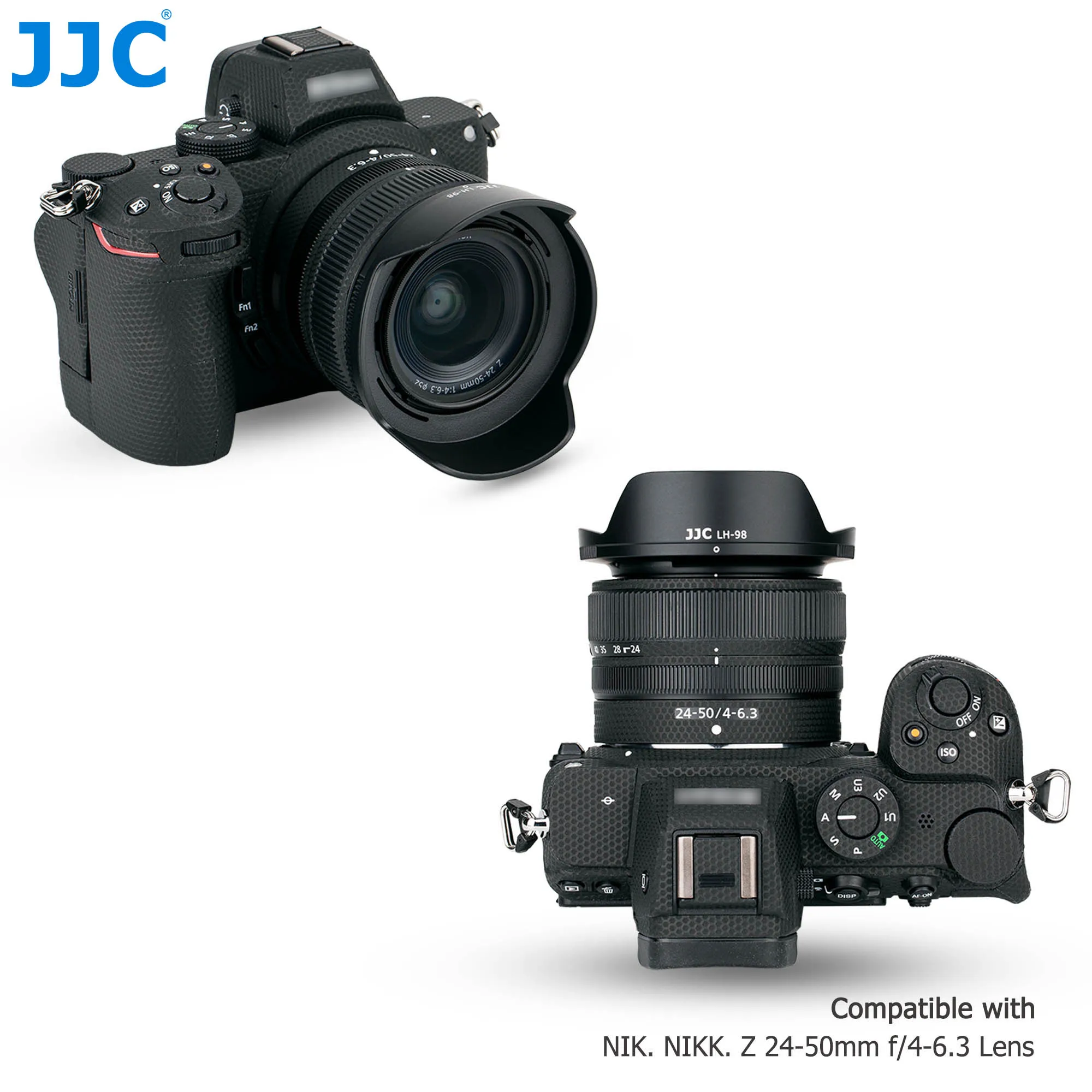 Реверсивная специальная бленда JJC для Nikon NIKKOR Z 24-50 мм f/4-6 3 объектив на Z5 Z6 Z7 Z6II Z7II