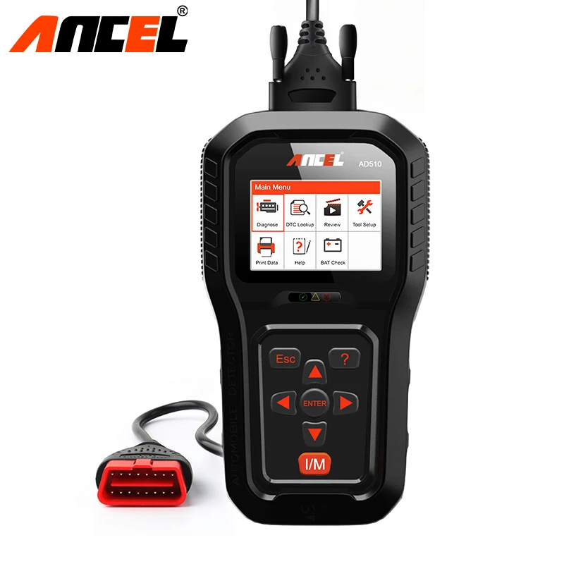 Ancel AD510 Pro Obd2 диагностический сканер полный Функция считыватель кода двигателя