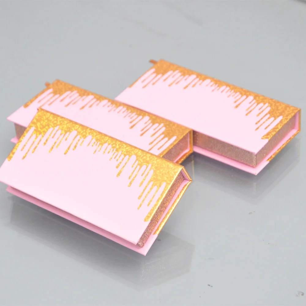 

Series1 -Wholesale Eyelashes Box Package Lash Boxes Package Custom Rectangle Pink Gold Mink Lashes Makeup Storage Case Vendors