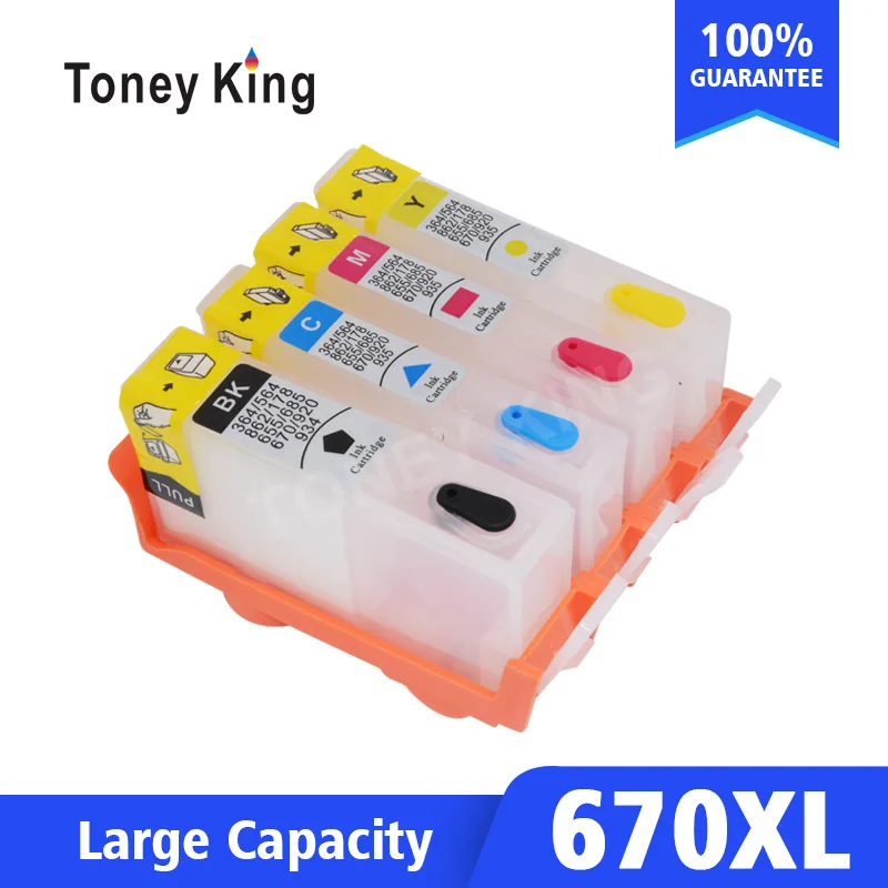 Toney universal (король перезаправляемый картридж для hp 670 XL чернильный с чернилами Deskjet