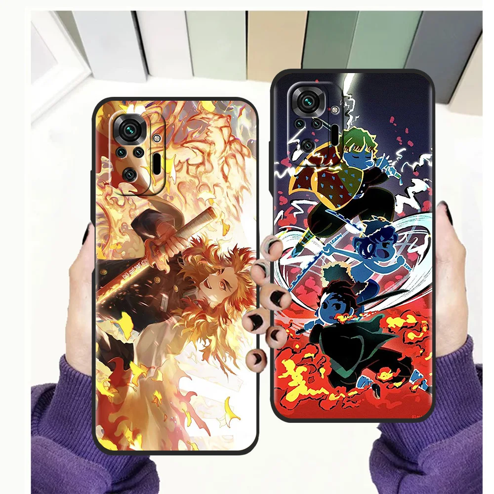 

Demon Slayer Kimetsu No Yaiba Phone Case for Redmi Note 11 Pro Plus 7 8 8T 9S 9 10 Pro K40 Gaming 8 9 9A 9C Plus Silicone Shell