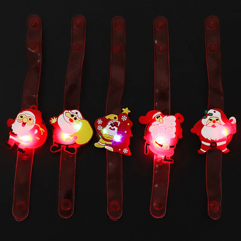 New Year present for children Christmas Santa Claus Light Flash Toys Wrist Hand Take Dance Party Dinner |