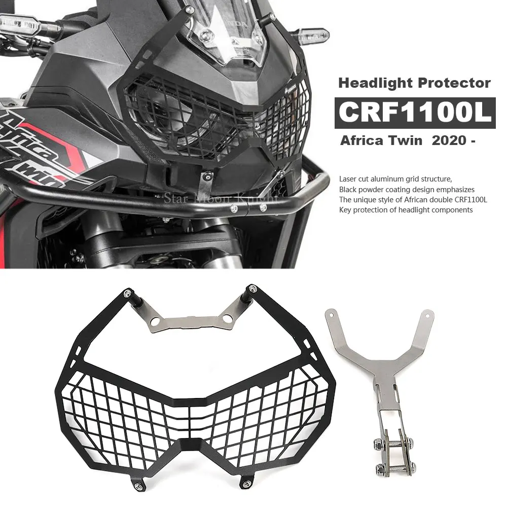 Protector de faro delantero para motocicleta, cubierta protectora de parrilla para Honda Africa Twin CRF1100L CRF 1100 L1 CRF 1100 L 20