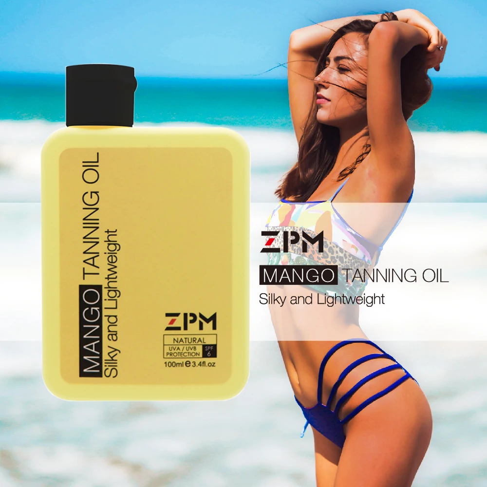 ZPM масло для загара манго SPF 6 широкий спектр UVA/UVB защита оливковое кокосовое
