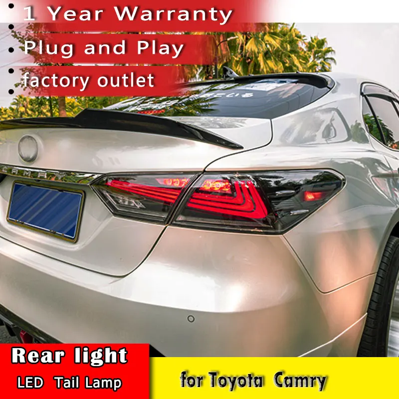 

New 4pcs Car Styling for 2018 Camry Taillights Camry LED Tail Lamp Rear Lamp DRL+Dynamic Turn Signal+Brake+Reverse taillight