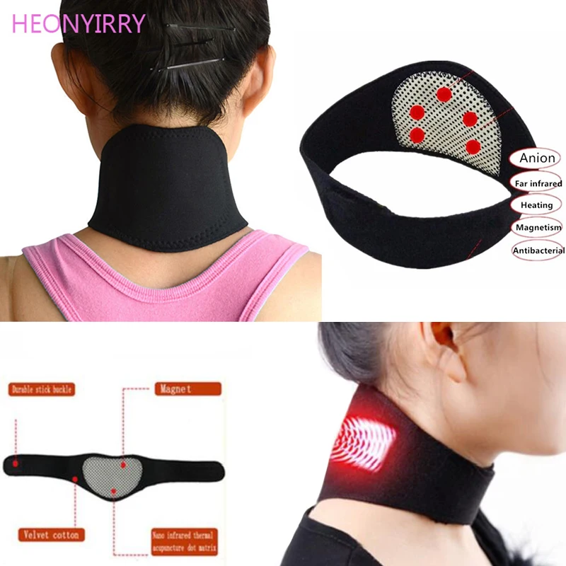 1/2 шт. турмалиновый самонагревающийся Массажер для поддержки шеи ремень обогрева
