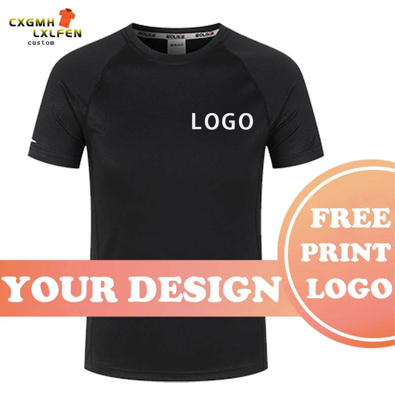 

DIY logo or your text T-shirt 100% polyester reflective sports T-shirt High-quality team T-shirt customization