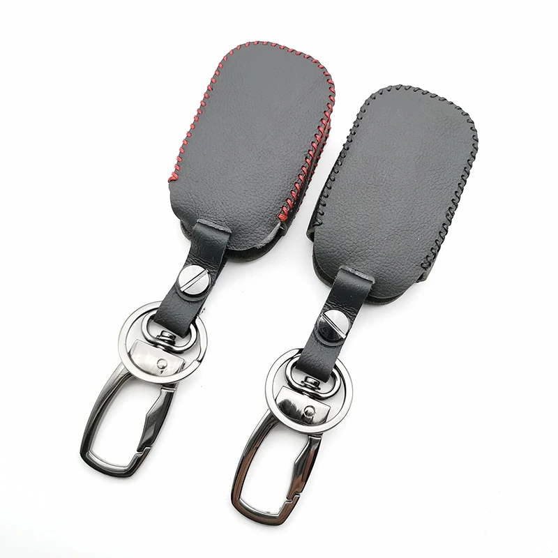

Fashion men 100% Leather Key Cases For StarLine B92 B62 B64 B95 LCD Alarm Remote Control Key Chain Car Cover keys accessories