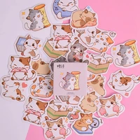 45 pcs cartoon fat cat decorative sticker diy diary journal scrapbooking planner label stickers aesthetic kawaii stationery