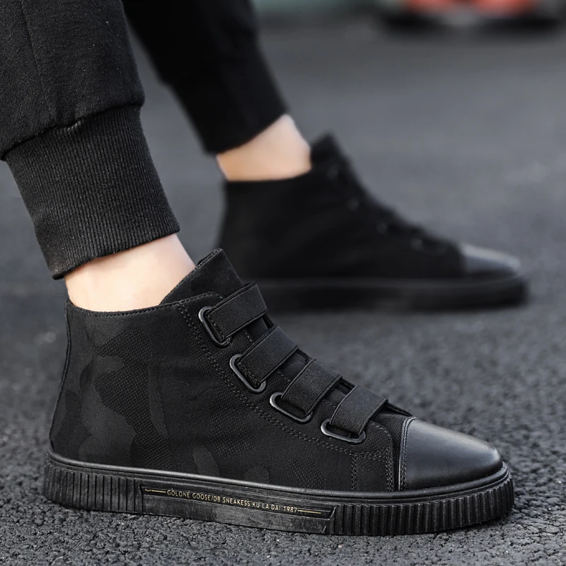 

2021Hoge Top Sneakers Mannen Casual Schoenen Lace High help Sneakers Casual canvas shoes Tenis Casual Sneakers Zapatillas Hombre