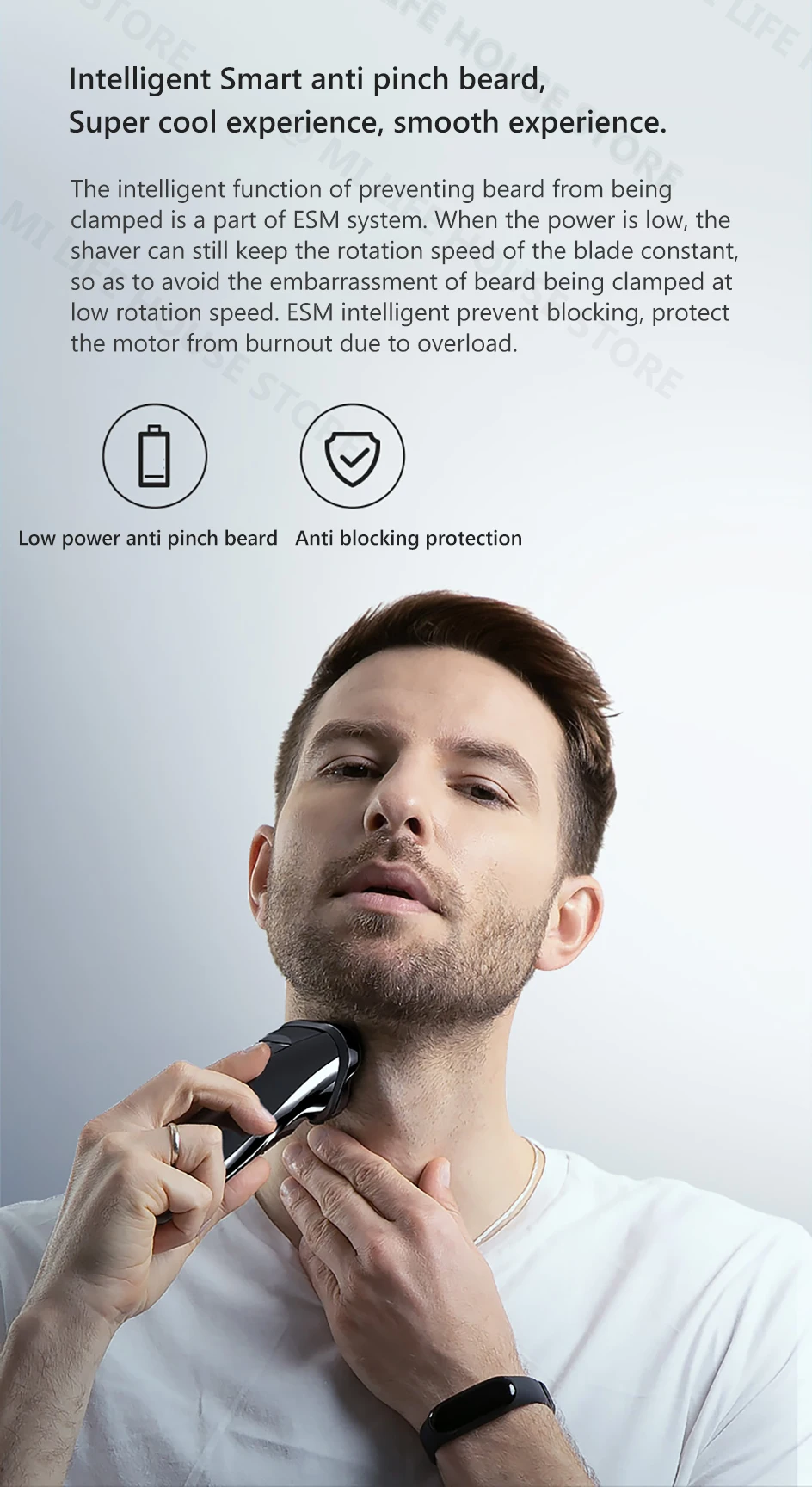 Xiaomi ENCHEN моющаяся перезаряжаемая электробритва BlackStone3 IPX7 Водонепроницаемая бритва индикатор батареи бритвенный станок для бороды