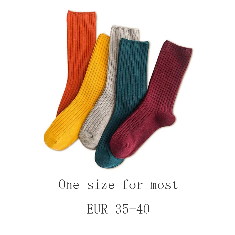 Японские Женские хлопковые свободные носки в стиле Харадзюку ретро Дизайнерские