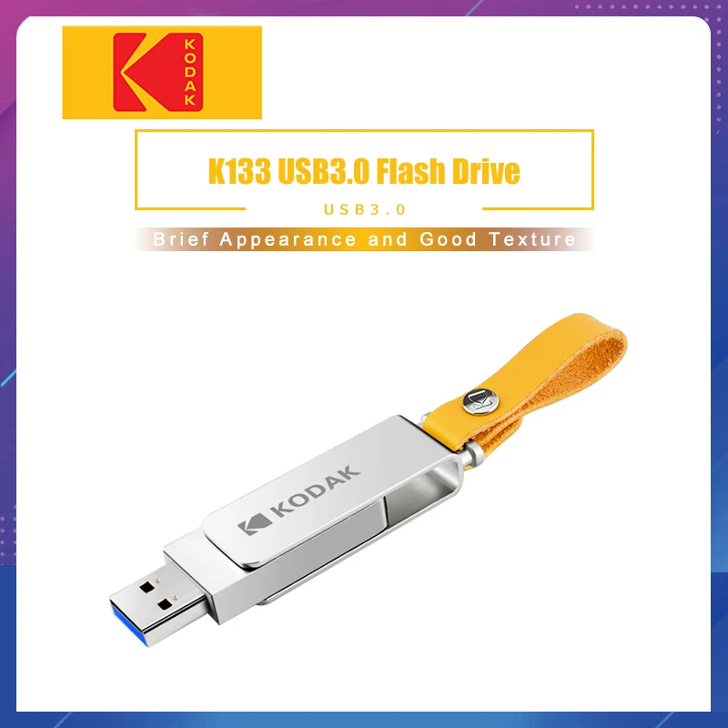 Kodak K133 флеш-накопитель USB 3,1 металлический USB флеш-накопитель 16 ГБ 32 ГБ 64 Гб карта памяти USB 3,0 128 ГБ U диск 256 ГБ Флешка USB флешка