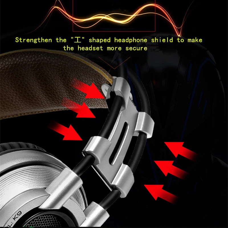 unitop xiberia k9 gaming headphones usb 7 1 wired headset for pc ps4 xbox one game bass stereo earphones with microphone free global shipping