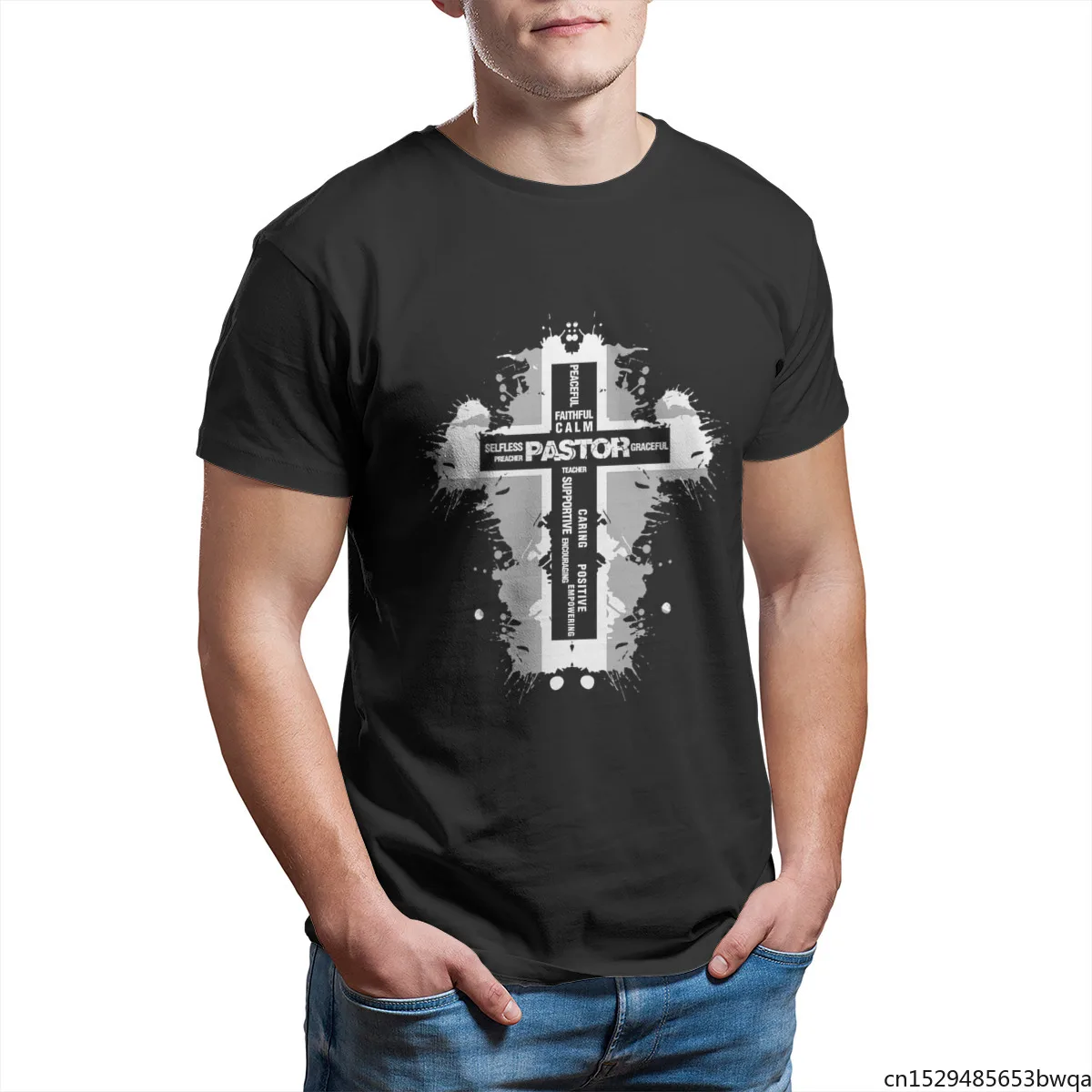 

Cross Pastor Jesus Christus Religion Catholic T Shirt Gift Gothic Katana Techwear Men's T-shirt Unisex Tee