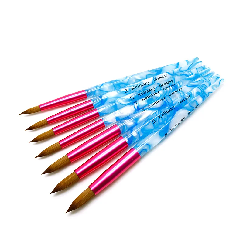 

Sable Acrylic Pen Nail Brush Extension UV Gel Builder Tools DIY Carving Paint Nails Art Tool Powder Decor