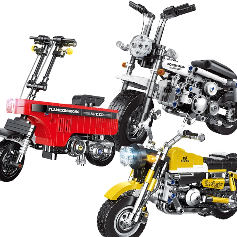 Креативный конструктор MOC Flamekingkong Speed Silermoto MOTO набор строительных блоков