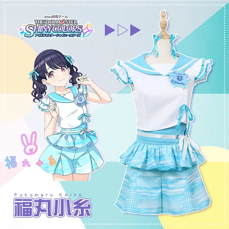 IDOLM @ STER фукуру които фосччи Косплей Костюм блестящие цвета аниме платья