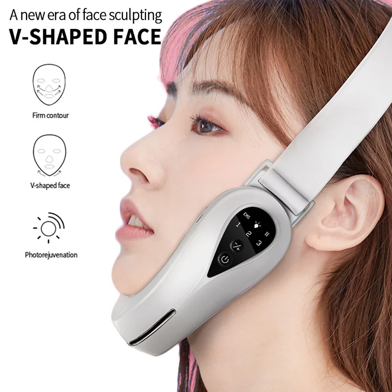 

Face Lifting Machine Electric V-Face Shaping Massager Vibration Slimming Double Chin Reducer V-Line Cheek Lift Up Face Slimming