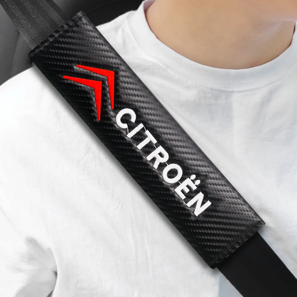 

2Pcs Car Seat Belt Pads Seat Shoulder Strap Pad Cushion Cover Comfortable Seatbelt Harness Cover For Citroen C4 C3 C5 Berlingo