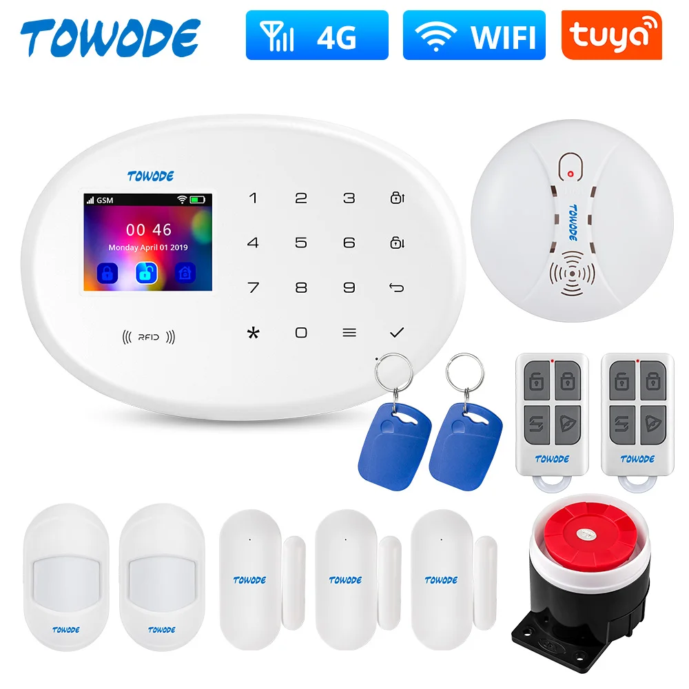 

Система сигнализации TOWODE W204, Wi-Fi, GSM, 4G, управление через приложение