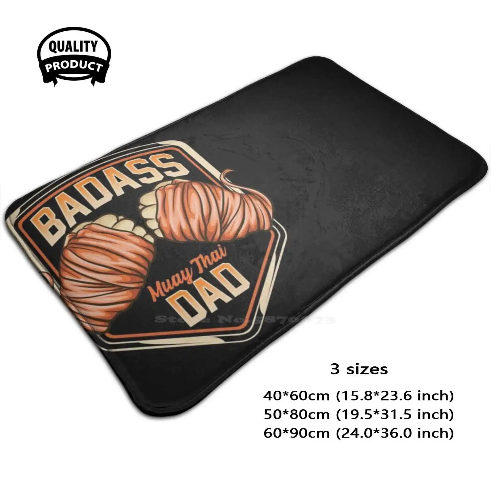 Badass Muay Thai Dad Mixed Martial Arts Father Door Mat Foot Pad Home Rug | Дом и сад