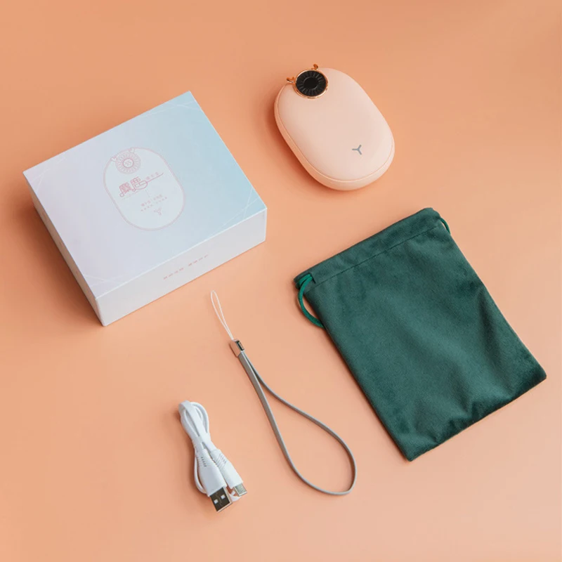 

2 in 1 Hand Warmer Power Bank 10000mAh Portable Charger Digital Display Mini Powerbank for Xiaomi Mi iPhone 12 Samsung Poverbank