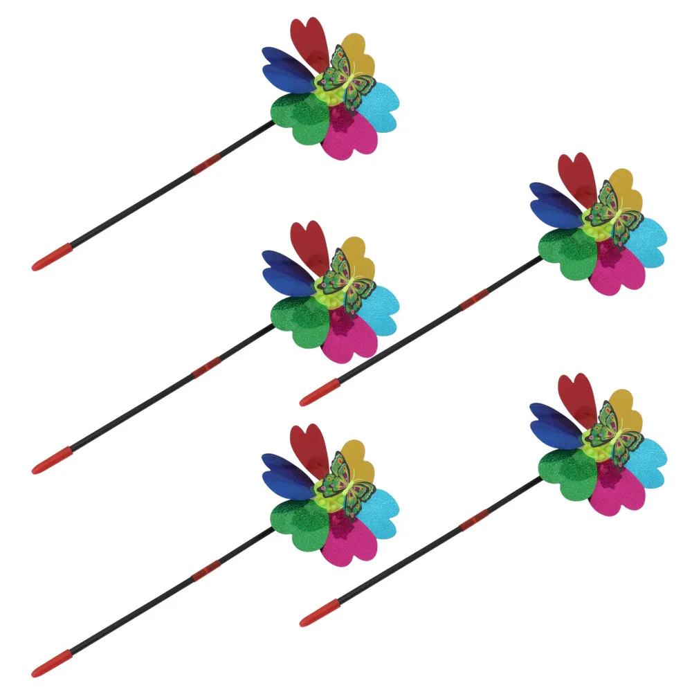 

5Pcs Butterflies Pattern Windmill Toys Children Cartoon Pinwheels Playthings