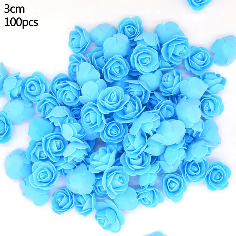 F17-100pcs blue Ручной работы искусственный цветок Stamen Christma голубой цветок вишня ягоды Букет DIY Свадебный Рождественский венок Ремесло Подарок Украшение - Цвет: F17-100pcs blue