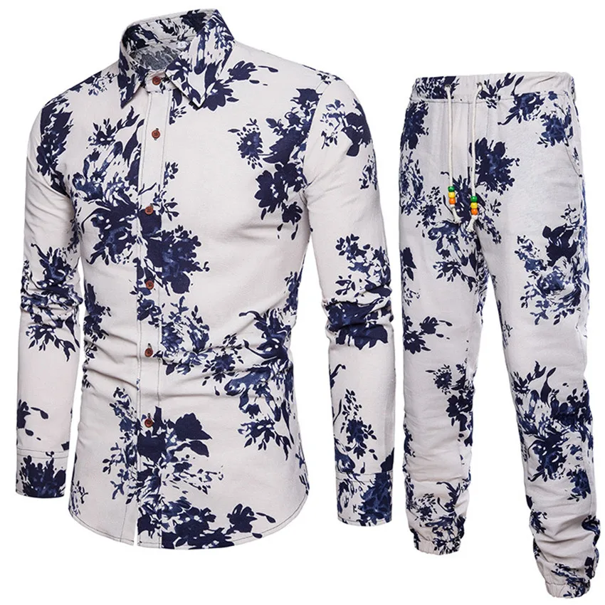 

KISSQIQI Men Clothing Shirt Suits 3D Printed Casual Male Fashion Tops Men's Long Sleeve Shirt Suits Maximum Asian M-3XL