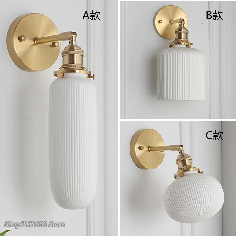 Светодиодный настенный светильник в скандинавском стиле из керамики зеркало