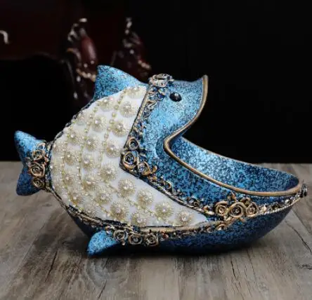 

Artificial Pearl Fish Statue and Frog Statue Sculpture Home Decoration Accessories Estatua Escultura Statues Gift