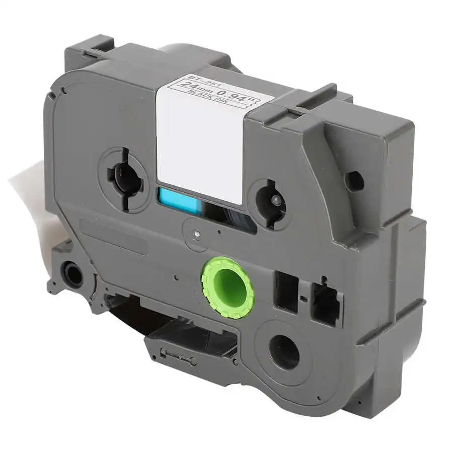 Этикеточная лента однородная чернильная стандартная пленка черная на белом 24 мм