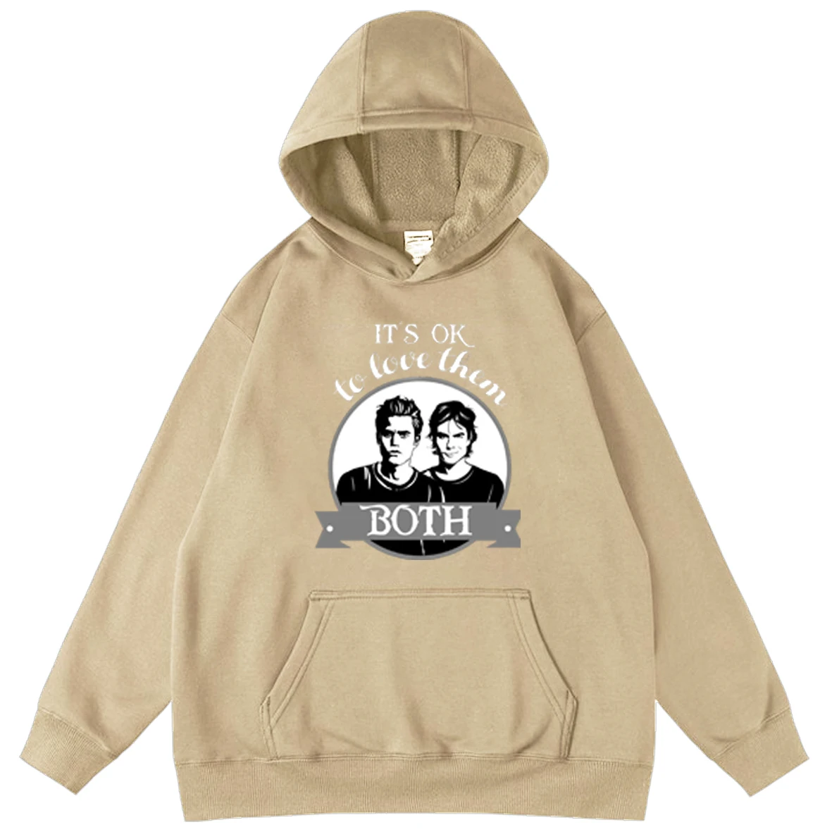 

The Vampire Diaries Print Casual Men's Pullover Hooded clothes Pocket Sweatshirts Fashion Mens Clothing Outerwear Male Tracksuit