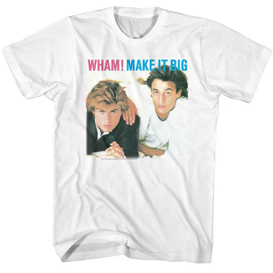 Wham Make It Big лицензионный для взрослых Футболка Бодибилдинг футболка|Мужские