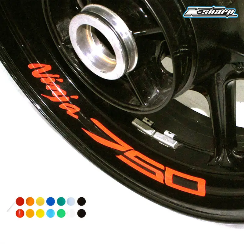

8X Custom Inner Rim Declas Wheel Reflective Stickers Stripes FIT KAWASAKI NINJA 750