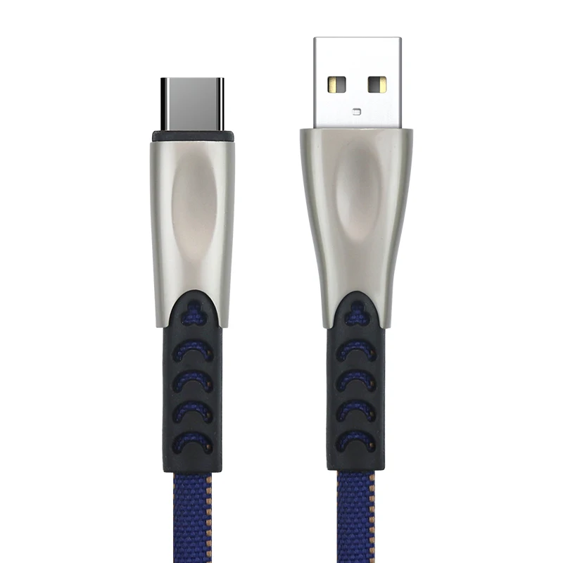 2.4A 3A usb зарядный кабель для iphone micro type c мобильный телефон SIKAI - Цвет: blue for type-c