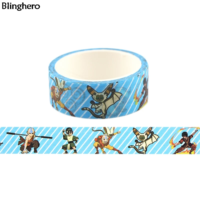 

Blinghero Cartoon Washi Tape 15mmX5m Cool Anime Masking Tape Adhesive Tape Decorative Scrapbooking Stickers Fashion Gift BH0473