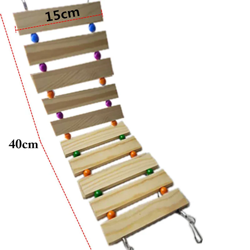 

Hamster Suspension Bridge Natural Wood Small Animal Climbing Ladder Exercise Toys for Hamster Hedgehog Mouse Rat Guinea Pig