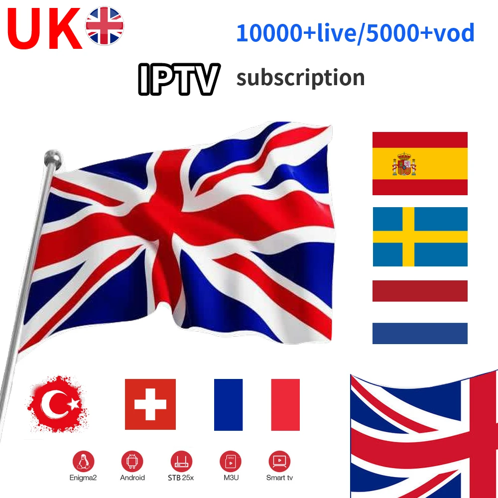 Великобритания IPTV подписка 4k HD США Великобритания Бразилия Европа abonnement ip tv 1 год Smart tv IP tv M3U Android Neo Pro Ip tv