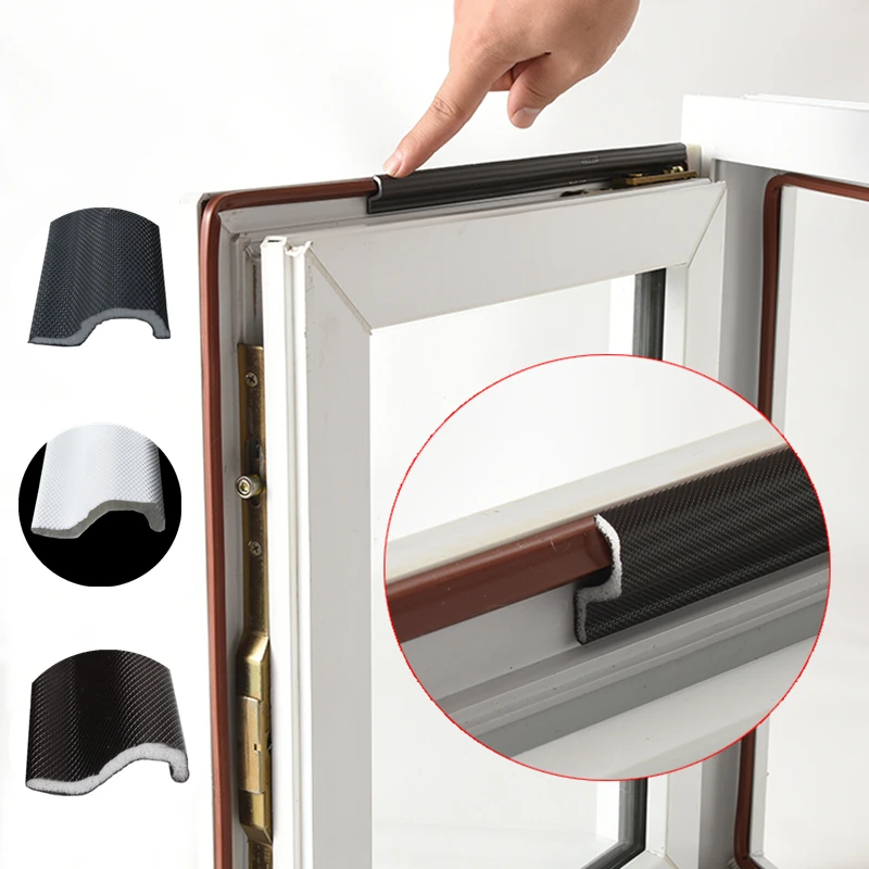 

2M Self Adhesive Door Window Sealing Strip Weather Stripping aislante acustico Windproof soundproof foam seal tape gap Filler